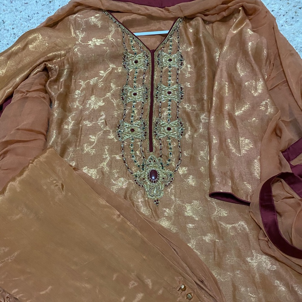 3 piece banarsi Pakistani suit